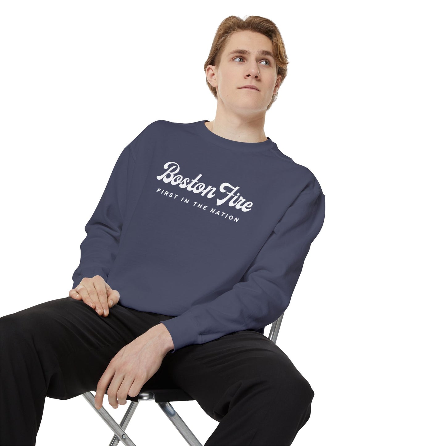 BOSTON FIRE STONEWASHED CREWNECK