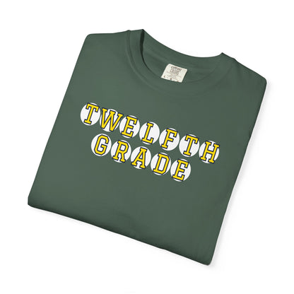 TWELFTH GRADE YELLOW PLAYER LETTERS T-SHIRT