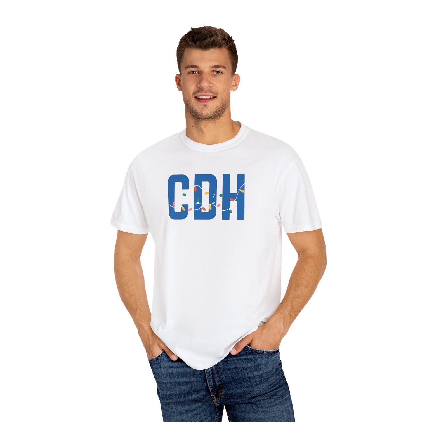 CDH HOLIDAY LIGHTS T-SHIRT - WHITE