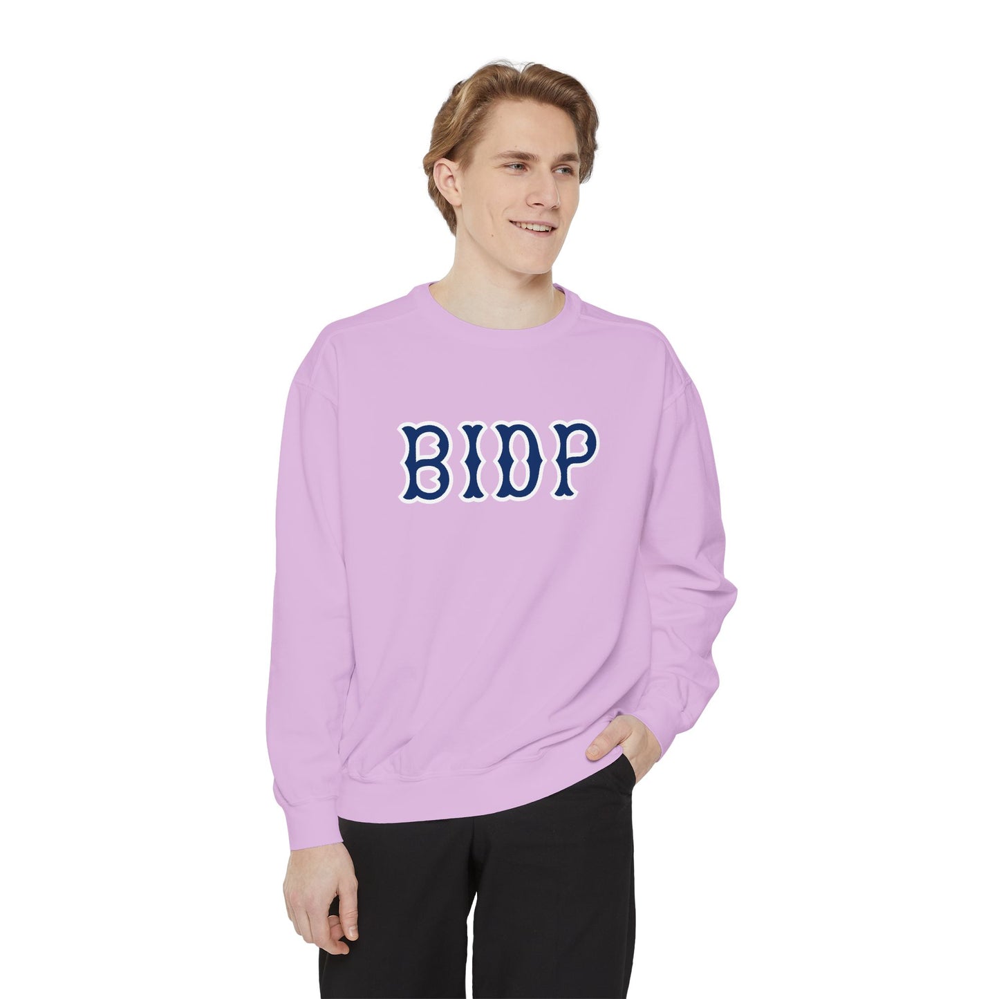 BIDP NAVY SOX LETTERS CRWNECK