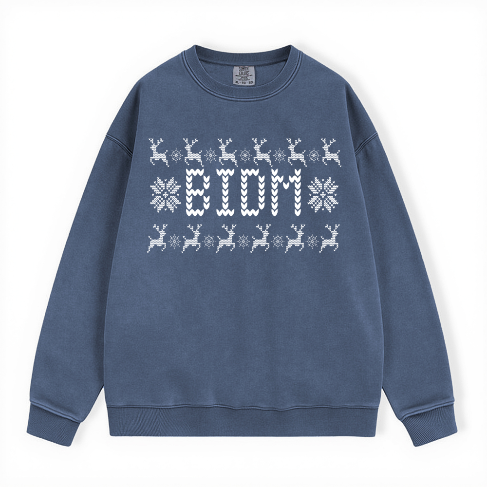 BIDM UGLY SWEATER COMFORT COLORS CREWNECK