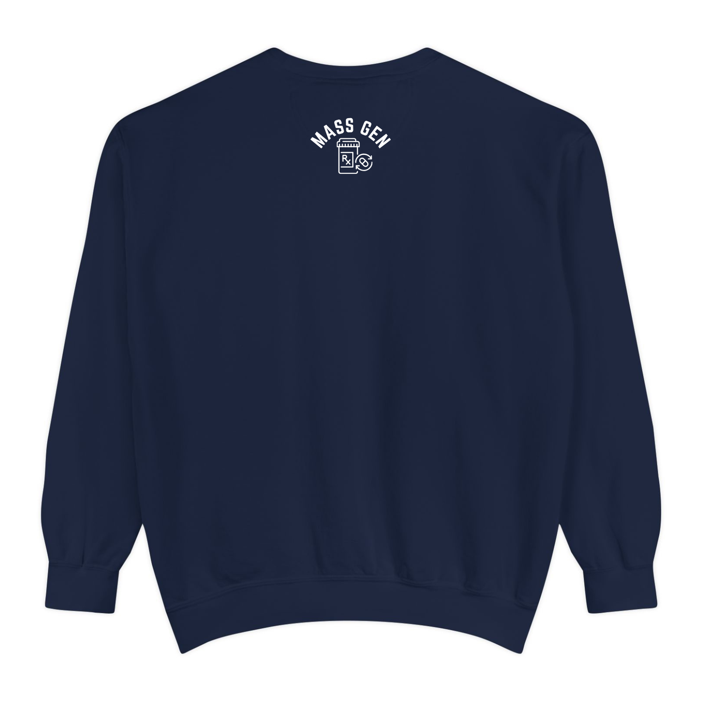 NAVY MGH OUTPATIENT PHARMACY COMFORT COLORS CREWNECK