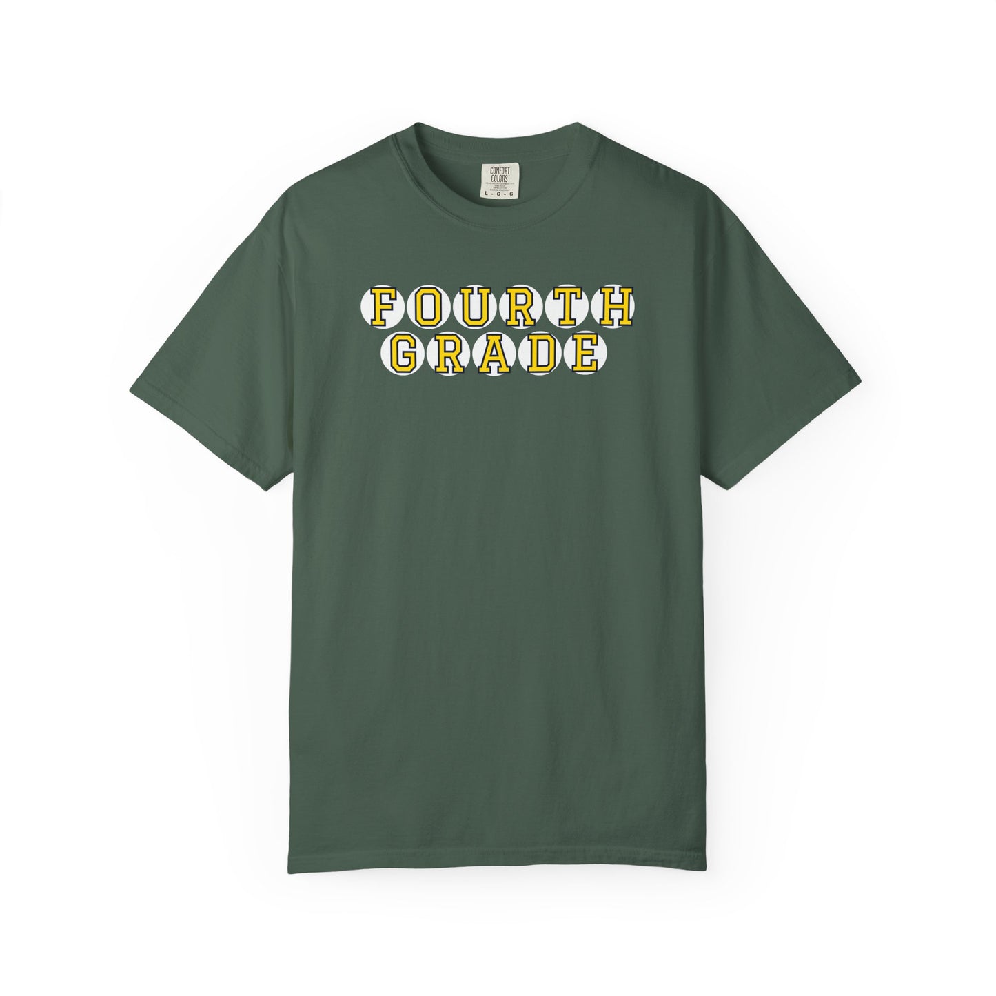 FOURTH GRADE. YELLOW PLAYER LETTERS T-SHIRT