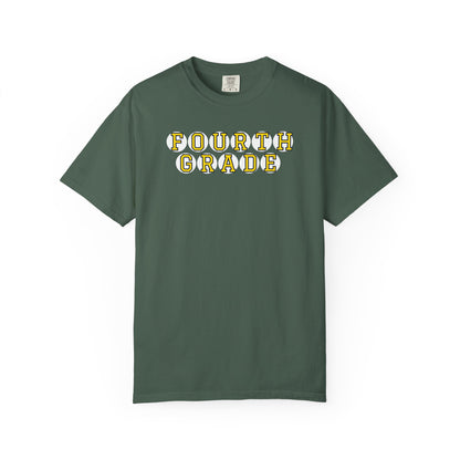 FOURTH GRADE. YELLOW PLAYER LETTERS T-SHIRT