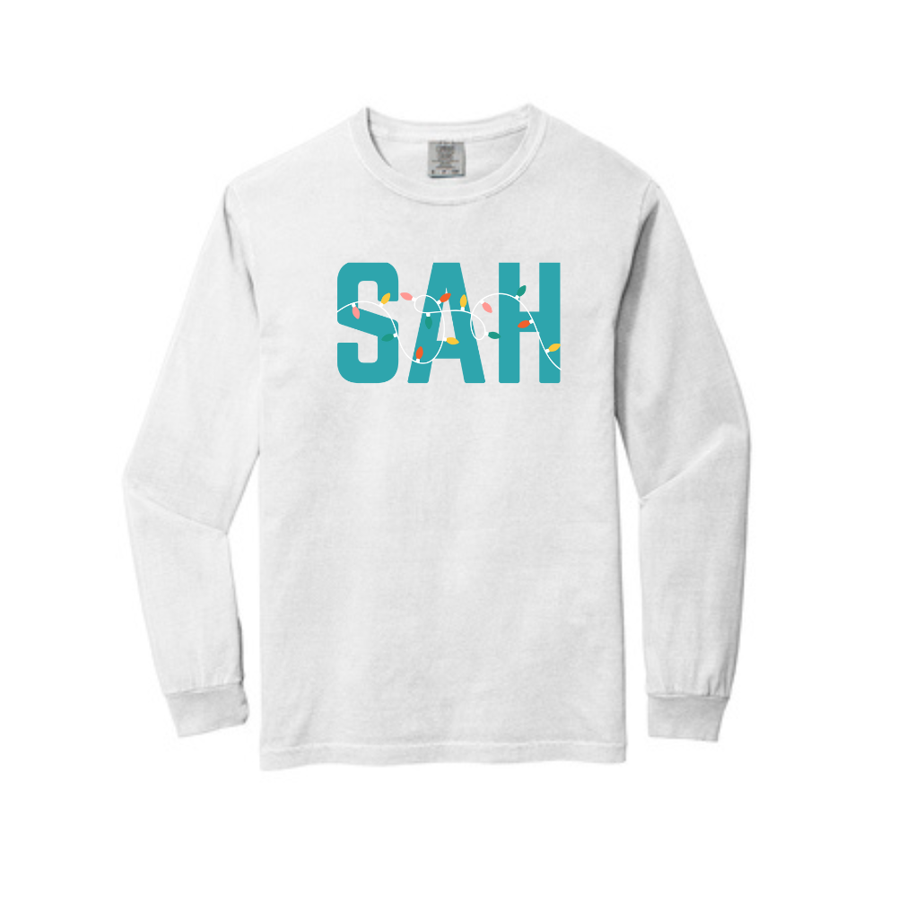 SAH HOLIDAY LIGHTS LONG SLEEVE - WHITE