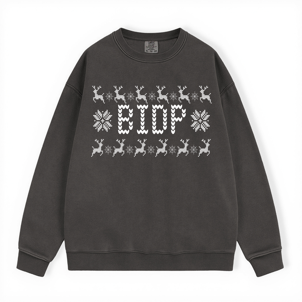 BIDP UGLY SWEATER COMFORT COLORS CREWNECK