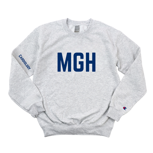 NAVY BLUE MGH CARDIOLOGY LEAD MA CREWNECK