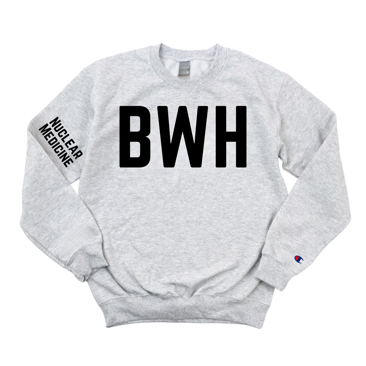 BLACK BWH NUCLEAR MEDICINE / RADIOLOGY CHAMPION CREWNECK