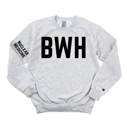 BLACK BWH NUCLEAR MEDICINE / RADIOLOGY CHAMPION CREWNECK