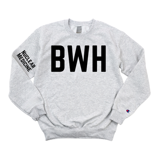 BLACK BWH NUCLEAR MEDICINE / RADIOLOGY CHAMPION CREWNECK