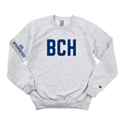NAVY BCH ASL CREWNECK