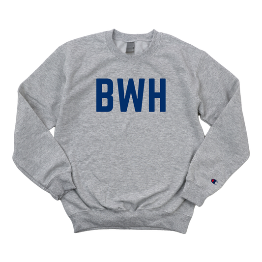 NAVY BWH RN CHAMPION CREWNECK - CLEARANCE