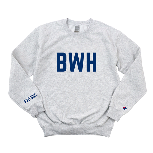 NAVY BWH FXB UCC CHAMPION CREWNECK