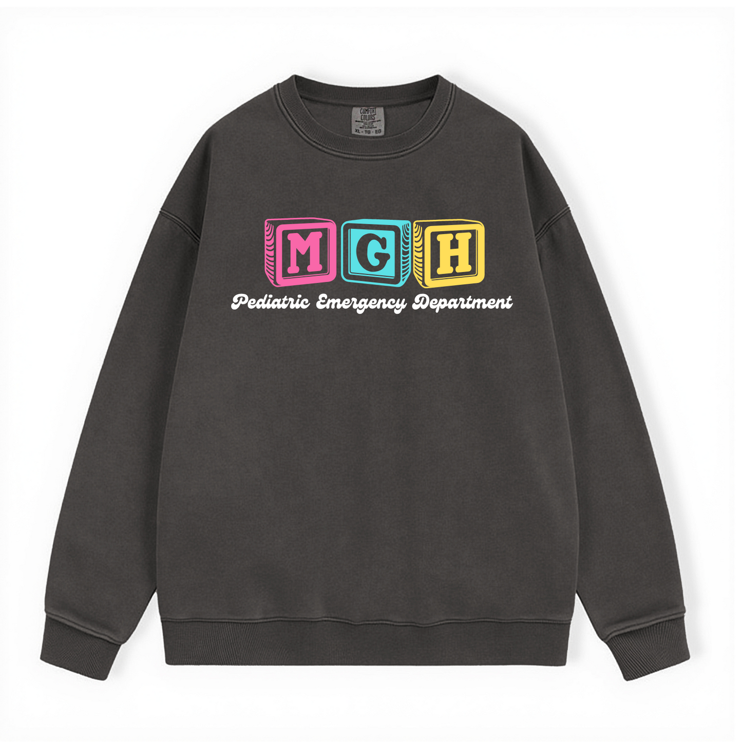 MGH PEDIATRIC EMERGENCY DEPARTMENT COMFORT COLORS CREWNECK