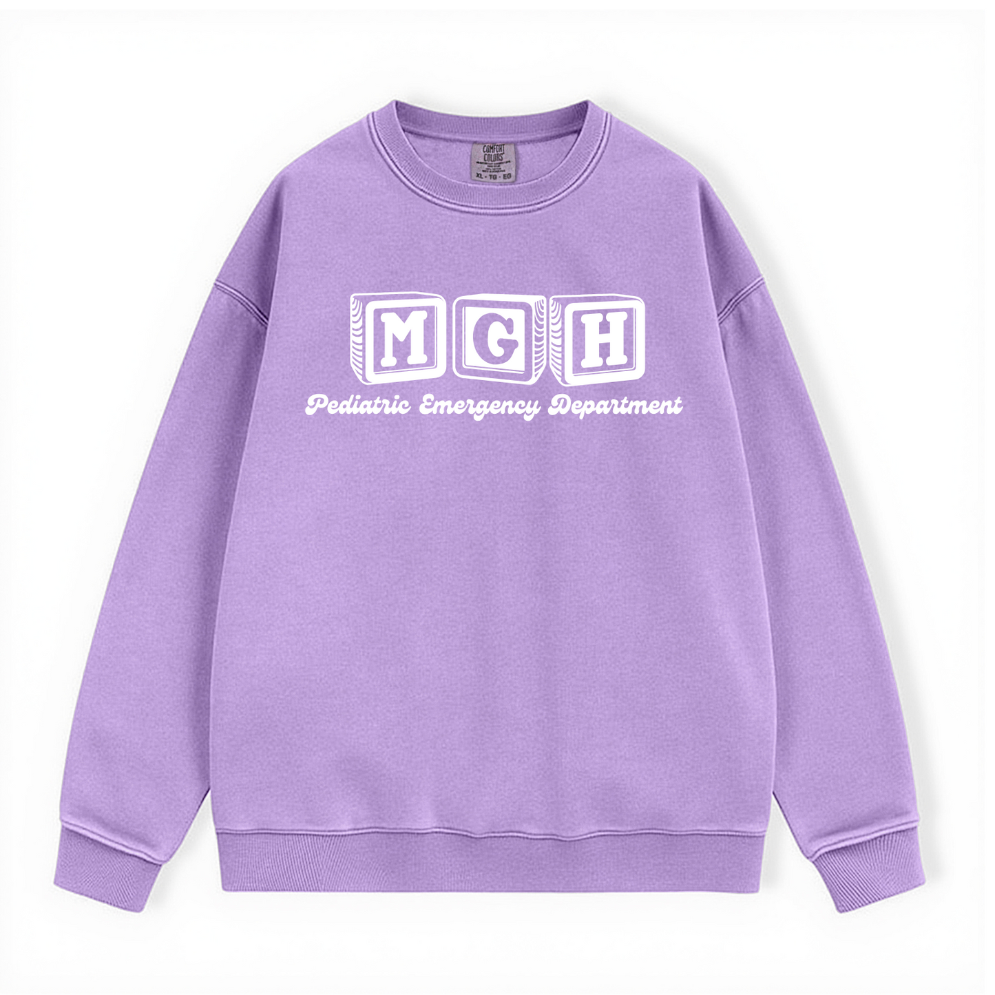 MGH PEDIATRIC EMERGENCY DEPARTMENT COMFORT COLORS CREWNECK