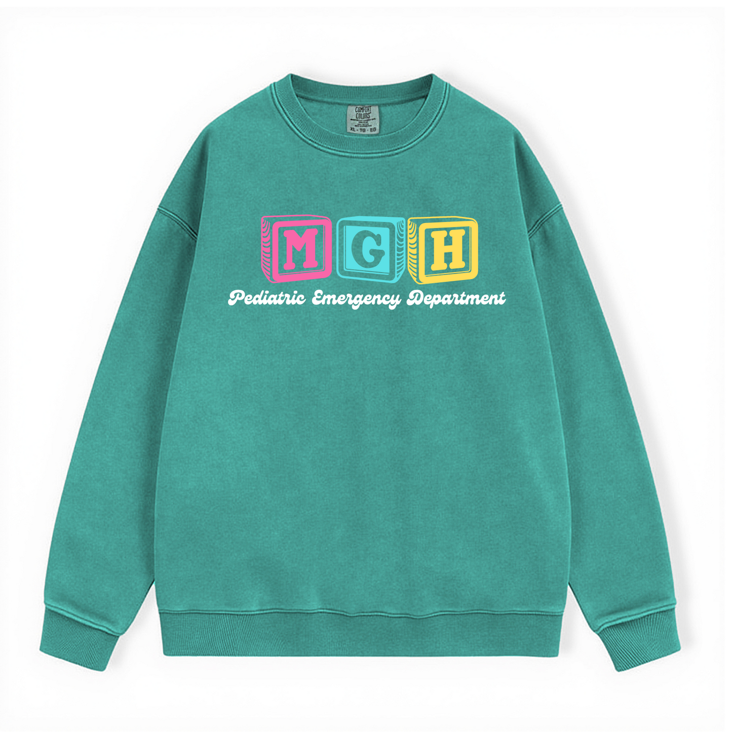 MGH PEDIATRIC EMERGENCY DEPARTMENT COMFORT COLORS CREWNECK