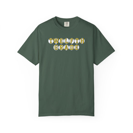TWELFTH GRADE YELLOW PLAYER LETTERS T-SHIRT