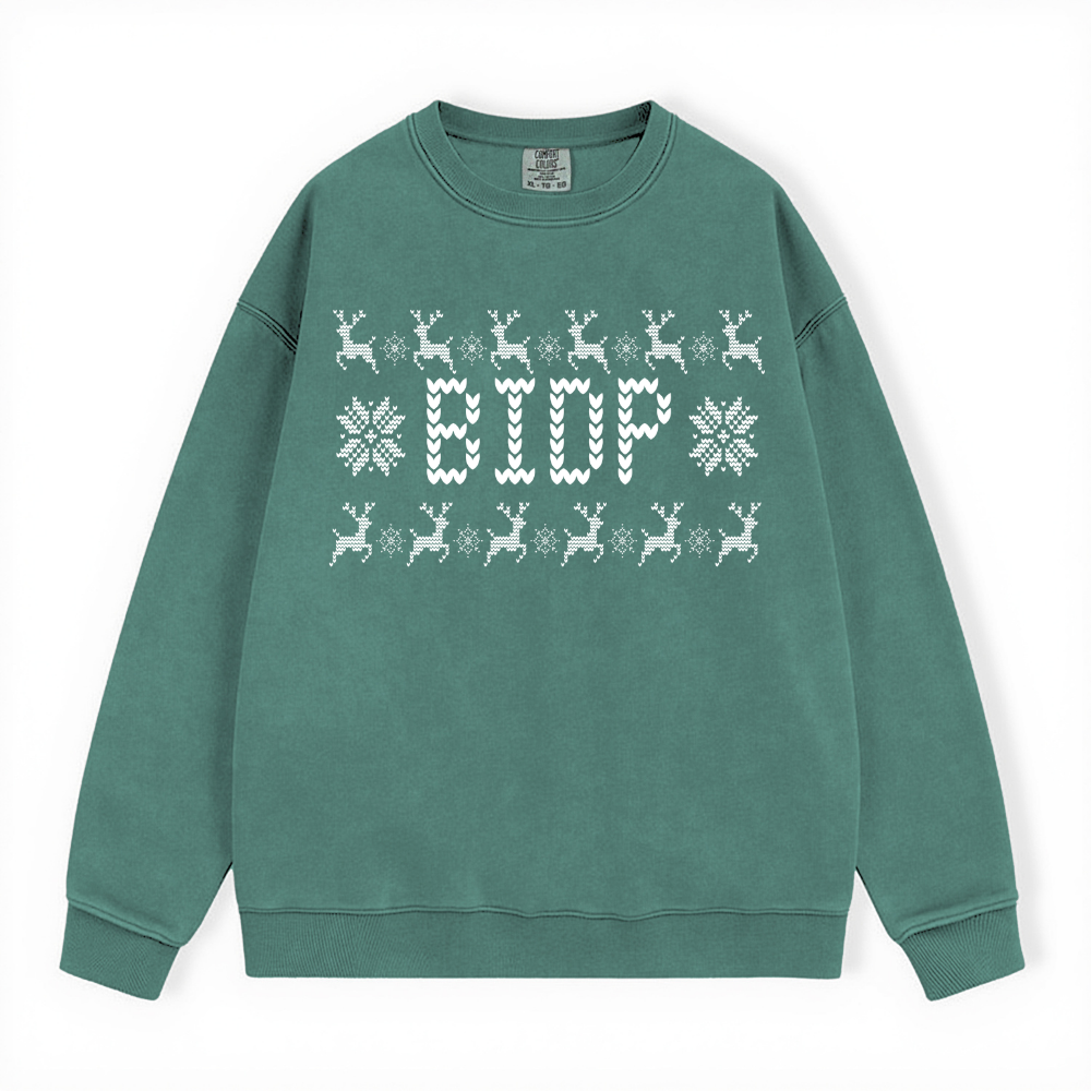 BIDP UGLY SWEATER COMFORT COLORS CREWNECK