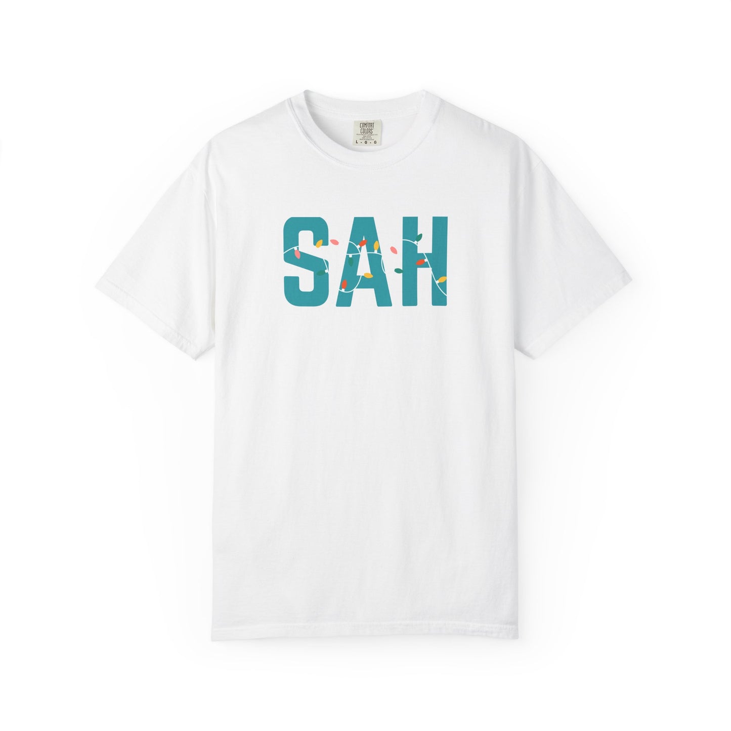 SAH HOLIDAY LIGHTS T-SHIRT - WHITE