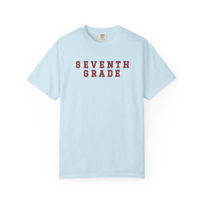 SEVENTH GRADE RED PLAYER LETTERS T-SHIRT