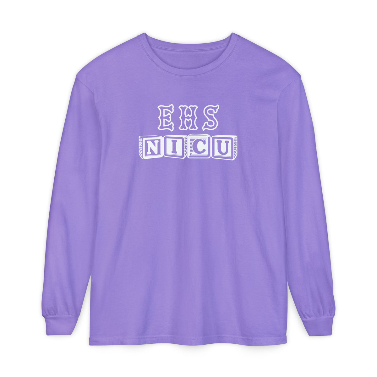 EHS BLOCK LETTERS NICU LONG SLEEVE