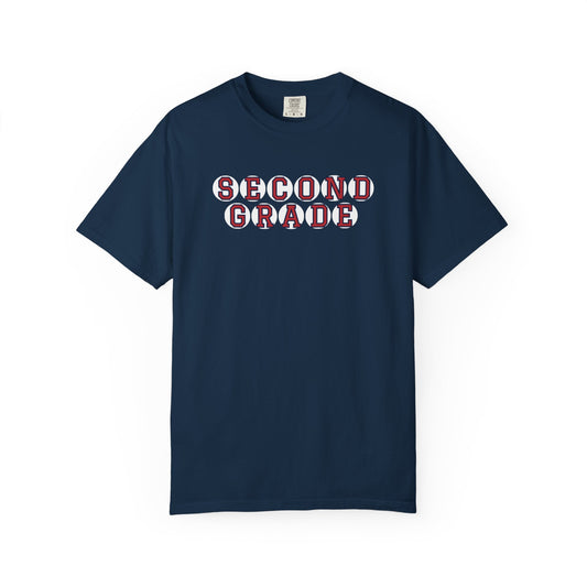 SECOND GRADE RED PLAYER LETTERS T-SHIRT