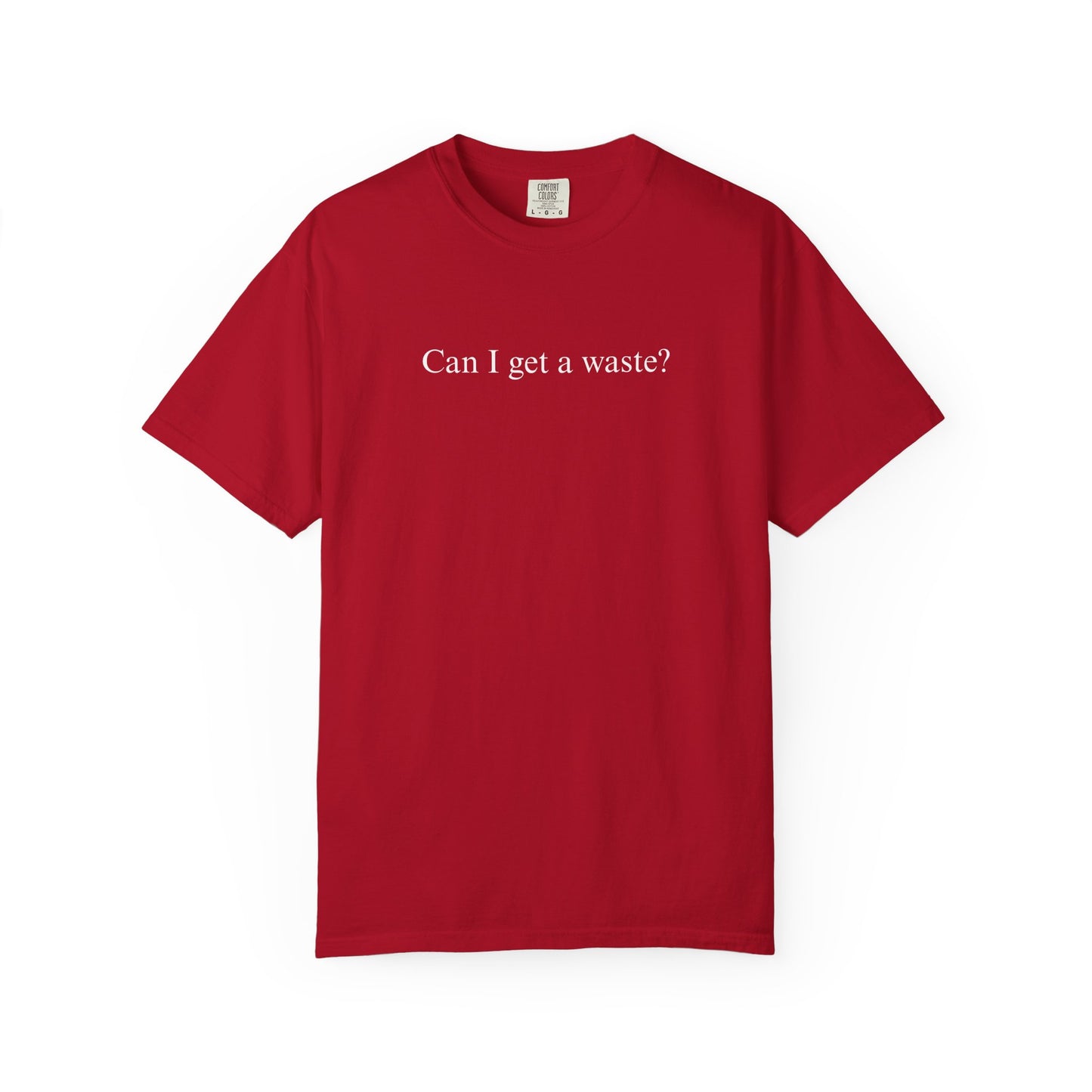 CAN I GET A WASTE? COMFORT COLORS T-SHIRT