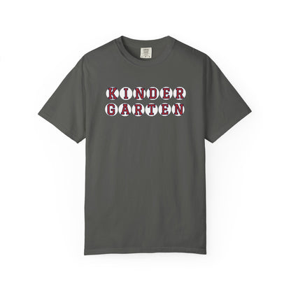 KINDERGARTEN RED PLAYER LETTERS T-SHIRT