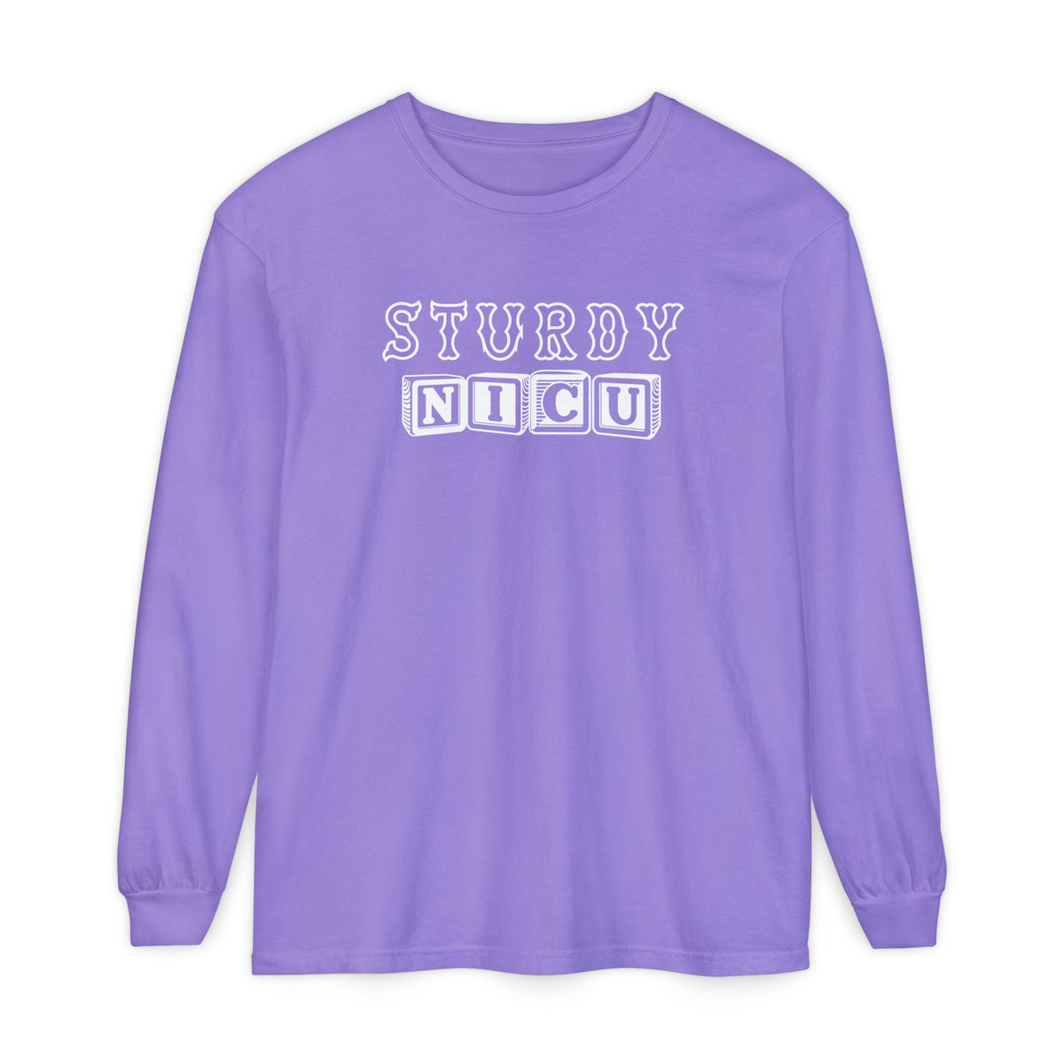 STURDY BLOCK LETTERS NICU LONG SLEEVE