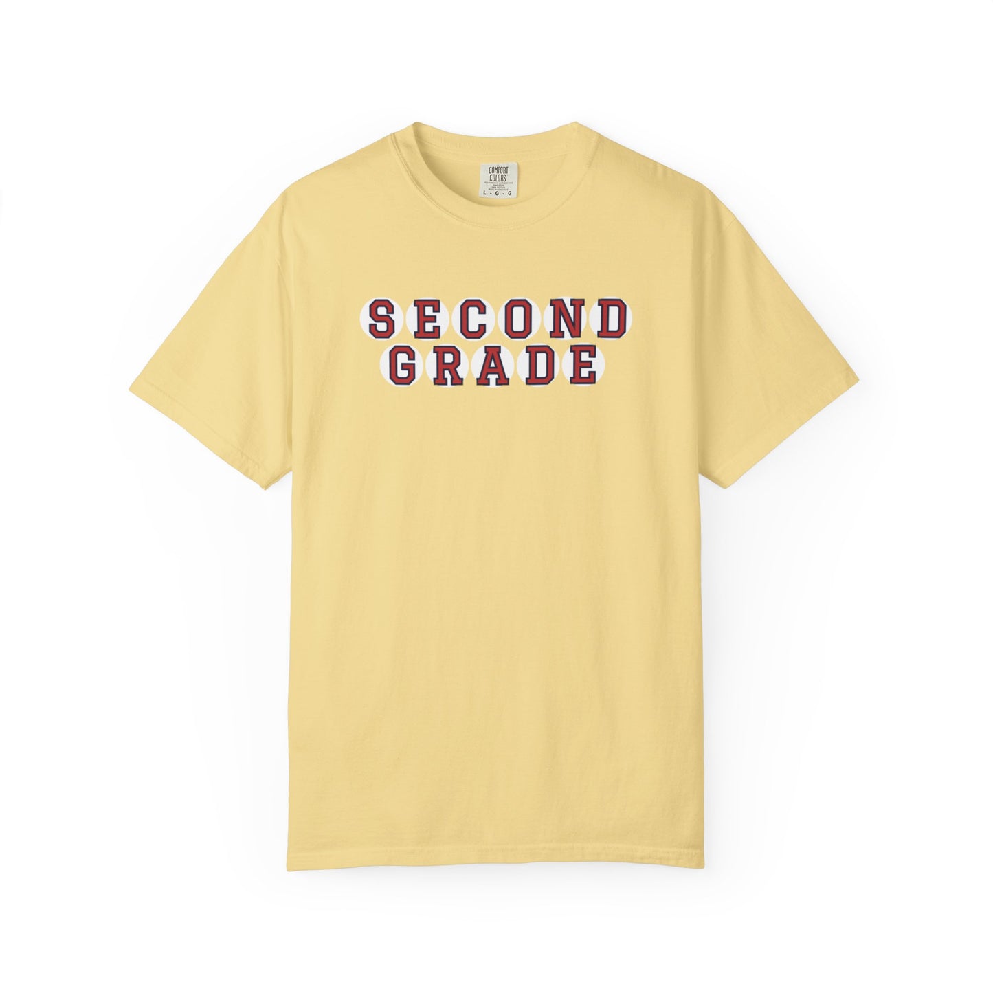 SECOND GRADE RED PLAYER LETTERS T-SHIRT