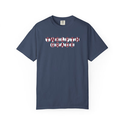 TWELFTH GRADE RED PLAYER LETTERS T-SHIRT