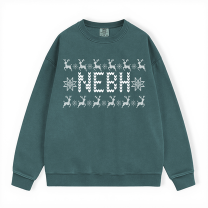 NEBH UGLY SWEATER COMFORT COLORS CREWNECK