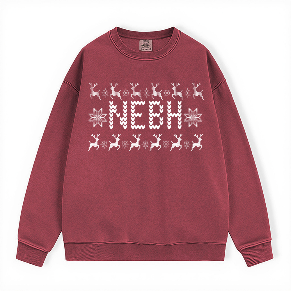 NEBH UGLY SWEATER COMFORT COLORS CREWNECK