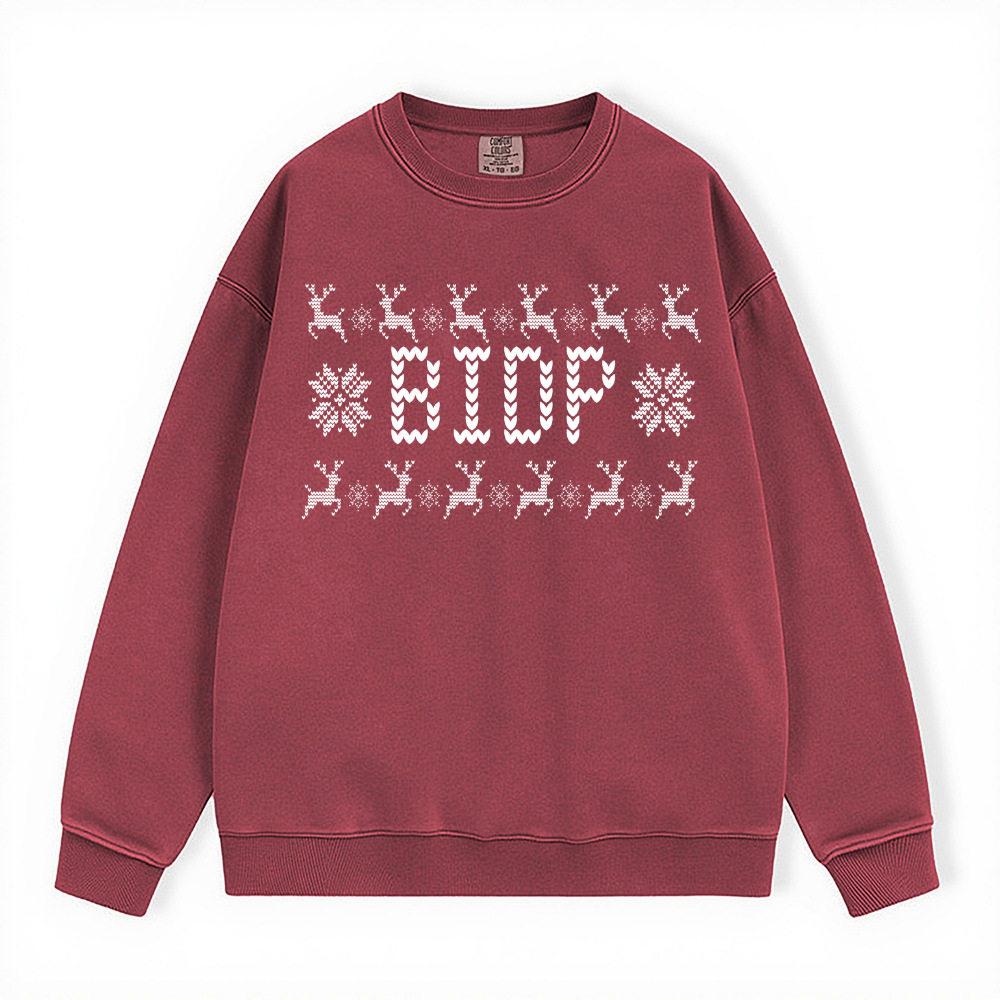 BIDP UGLY SWEATER COMFORT COLORS CREWNECK