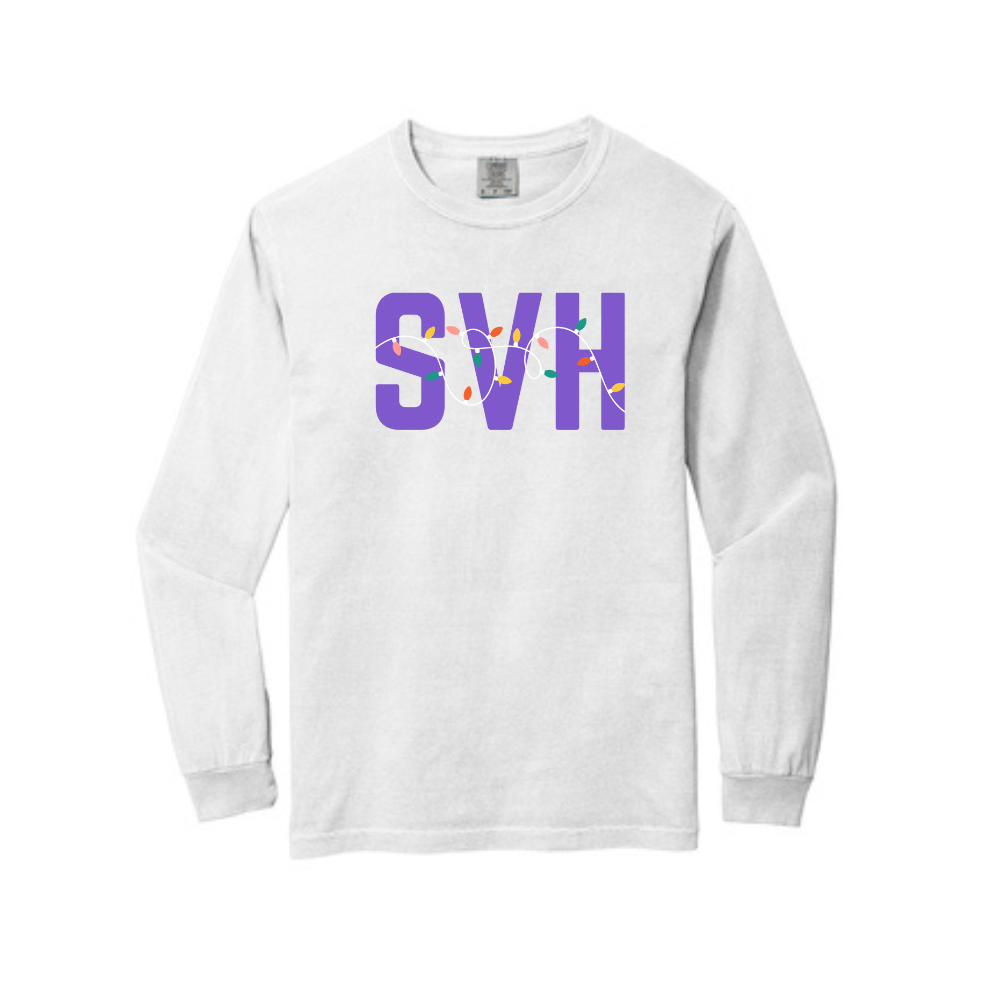 SVH HOLIDAY LIGHTS LONG SLEEVE - WHITE