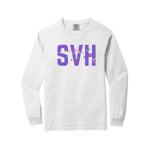 SVH HOLIDAY LIGHTS LONG SLEEVE - WHITE