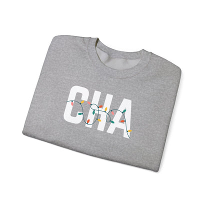 CHA HOLIDAY LIGHTS HEAVY BLEND CREWNECK