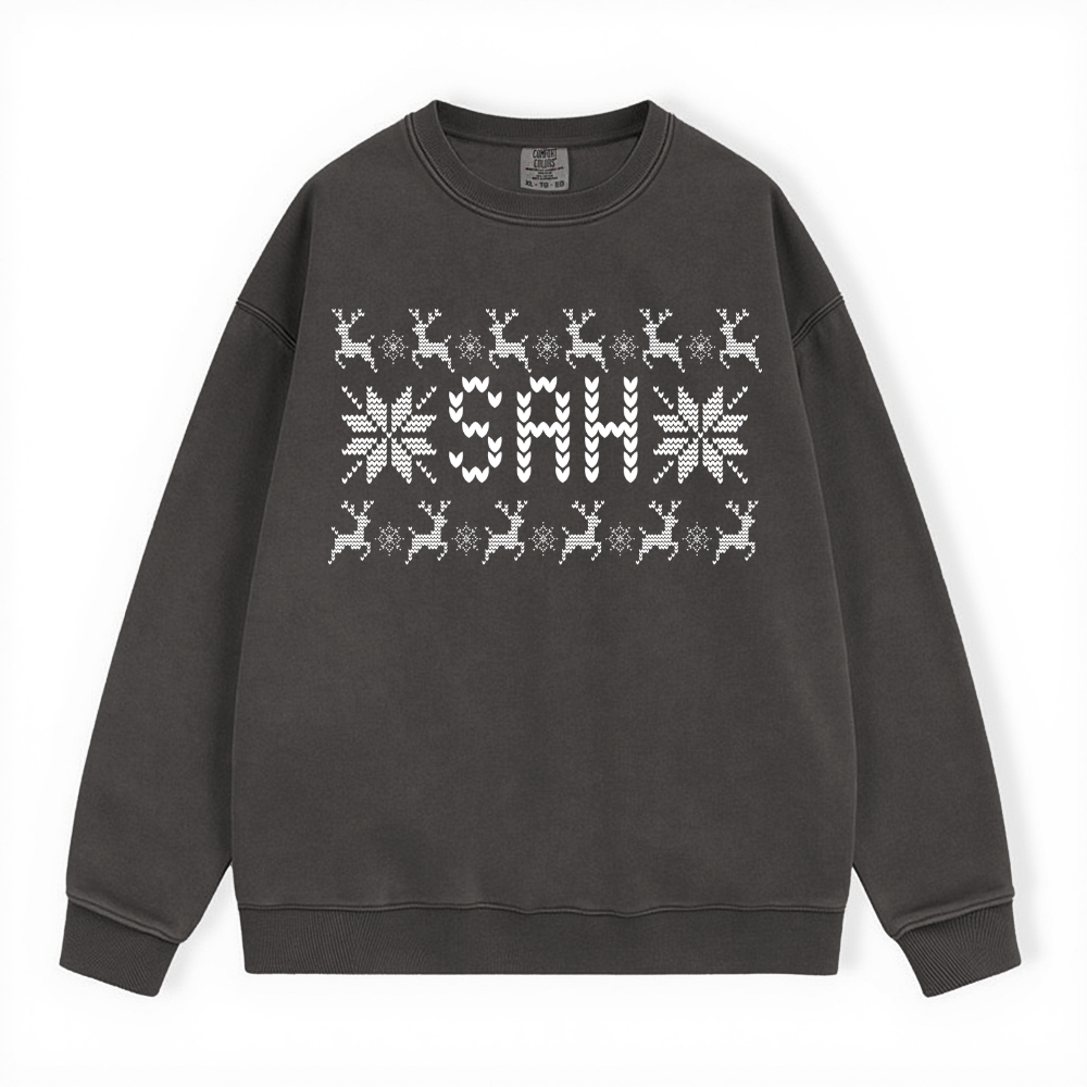 SAH UGLY SWEATER COMFORT COLORS CREWNECK