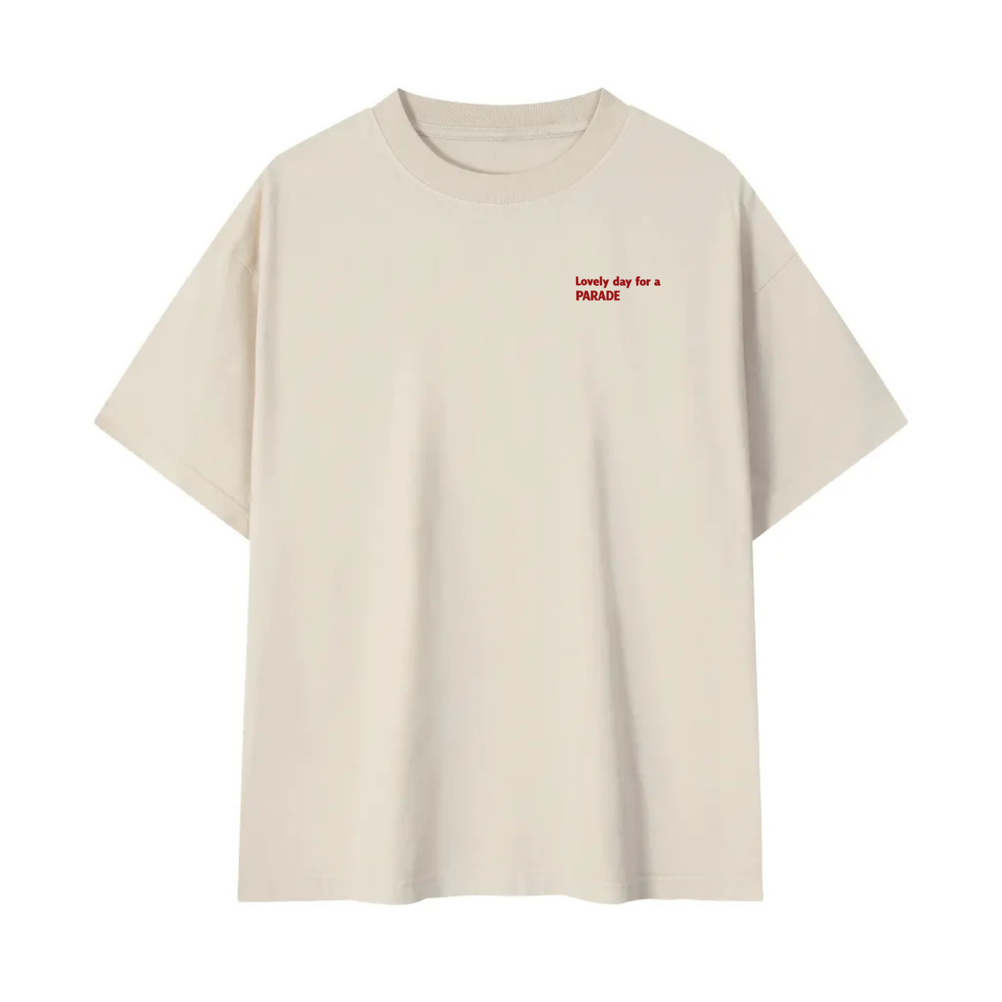 LOVELY DAY FOR A PARADE OVERSIZED COTTON TEE