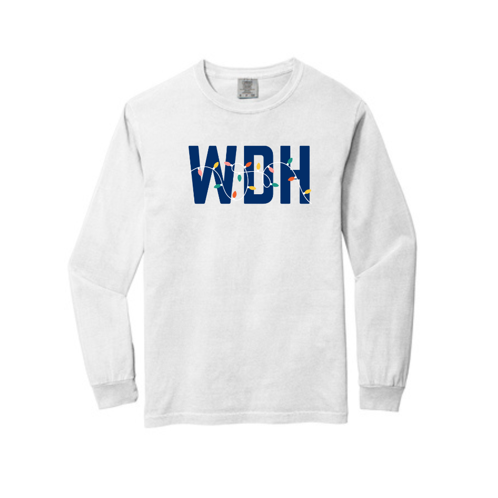 WDH HOLIDAY LIGHTS LONG SLEEVE - WHITE