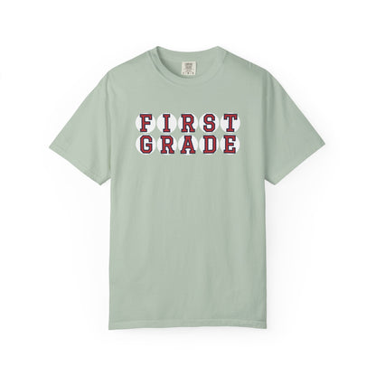 FIRST GRADE RED PLAYER LETTERS T-SHIRT
