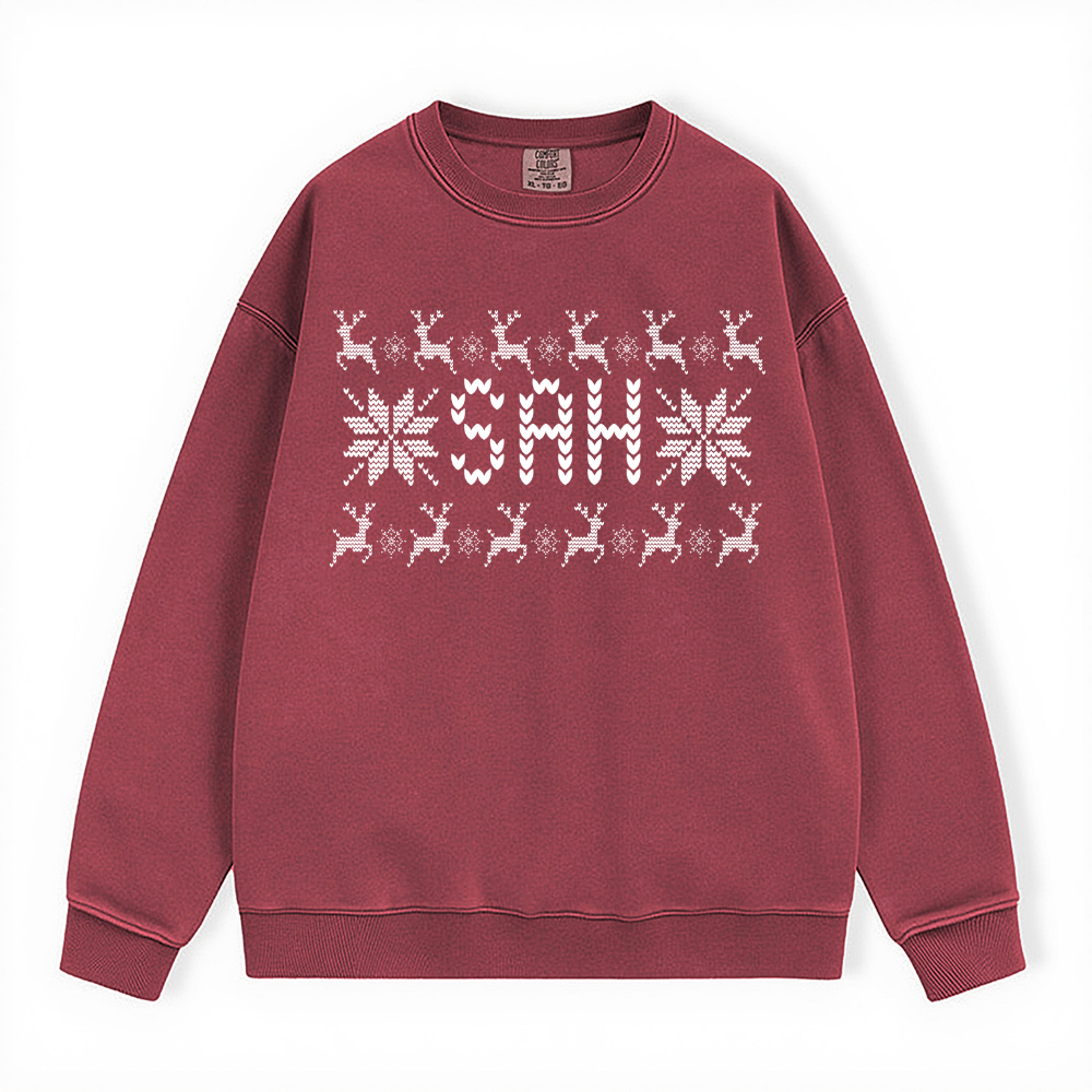 SAH UGLY SWEATER COMFORT COLORS CREWNECK