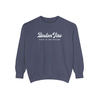 BOSTON FIRE STONEWASHED CREWNECK