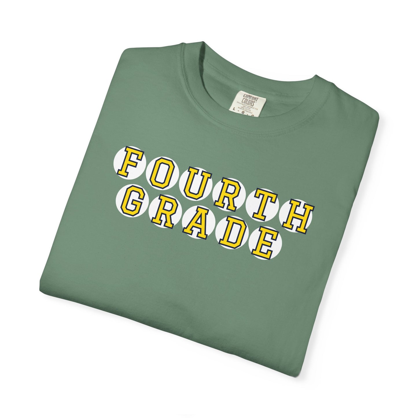 FOURTH GRADE. YELLOW PLAYER LETTERS T-SHIRT