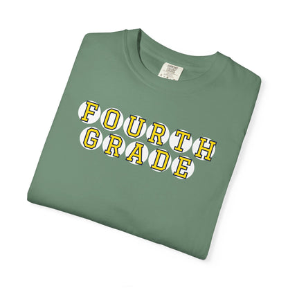 FOURTH GRADE. YELLOW PLAYER LETTERS T-SHIRT