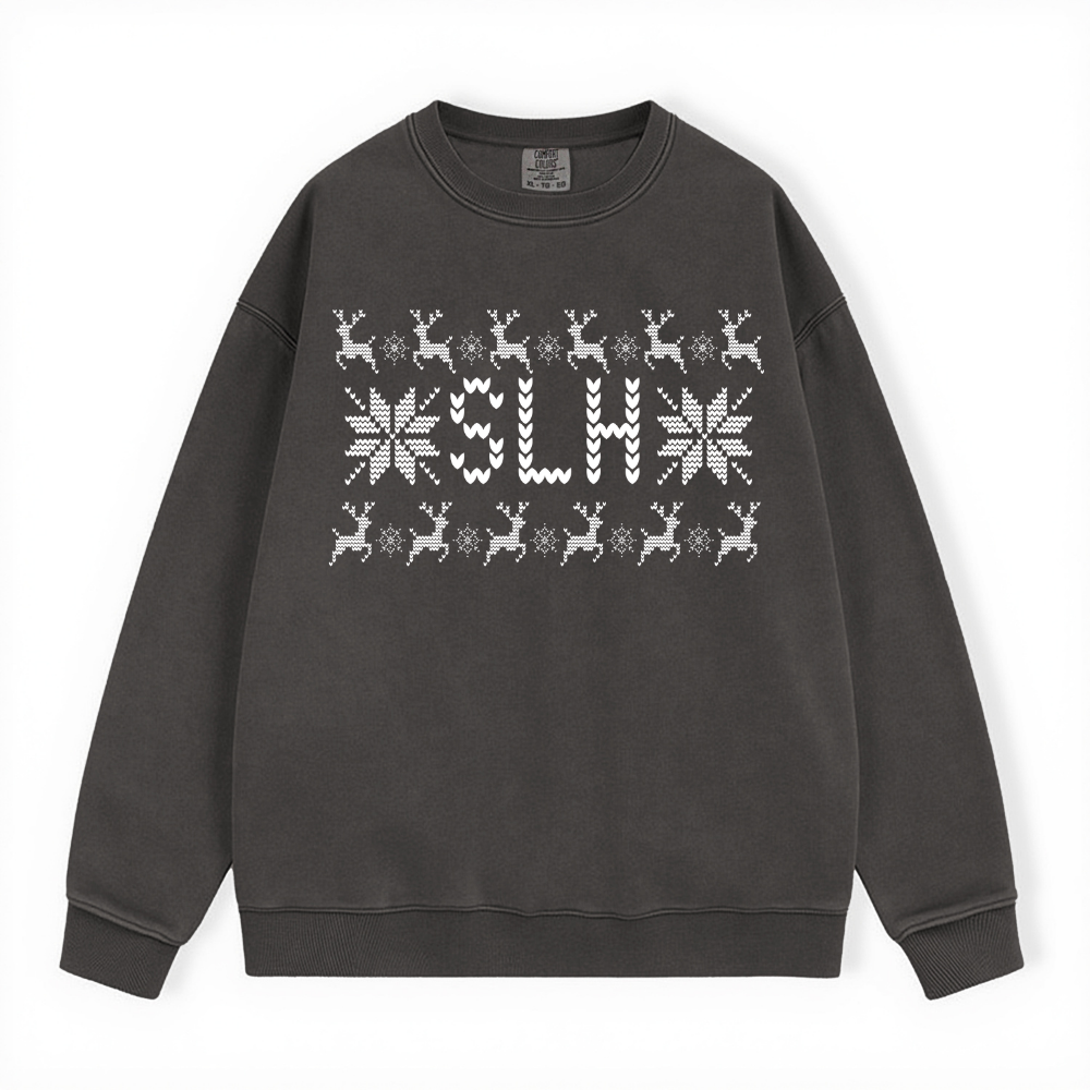 SLH  UGLY SWEATER COMFORT COLORS CREWNECK