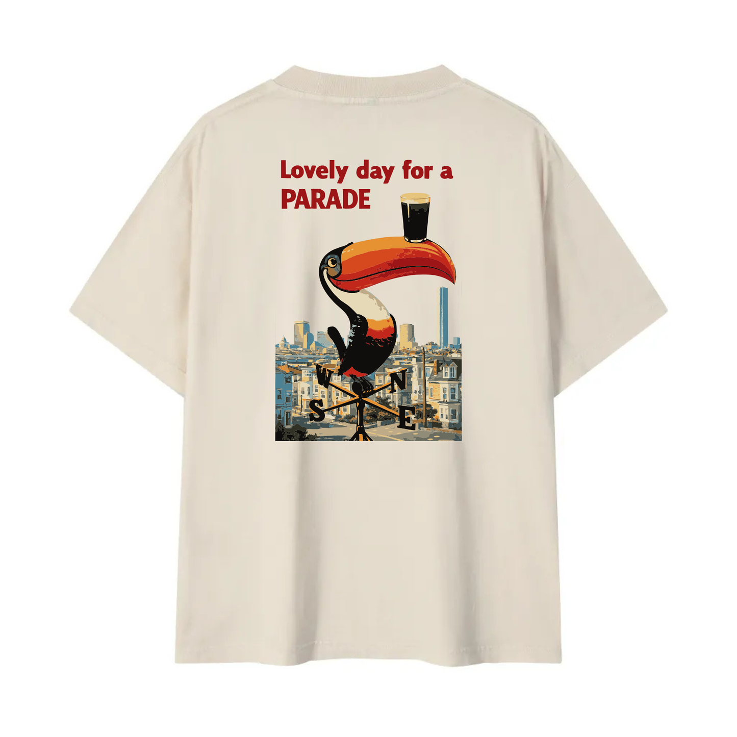 LOVELY DAY FOR A PARADE OVERSIZED COTTON TEE