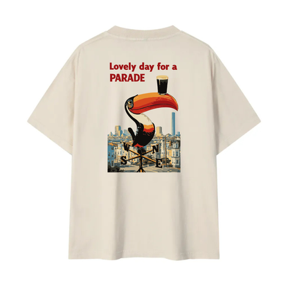 LOVELY DAY FOR A PARADE OVERSIZED COTTON TEE