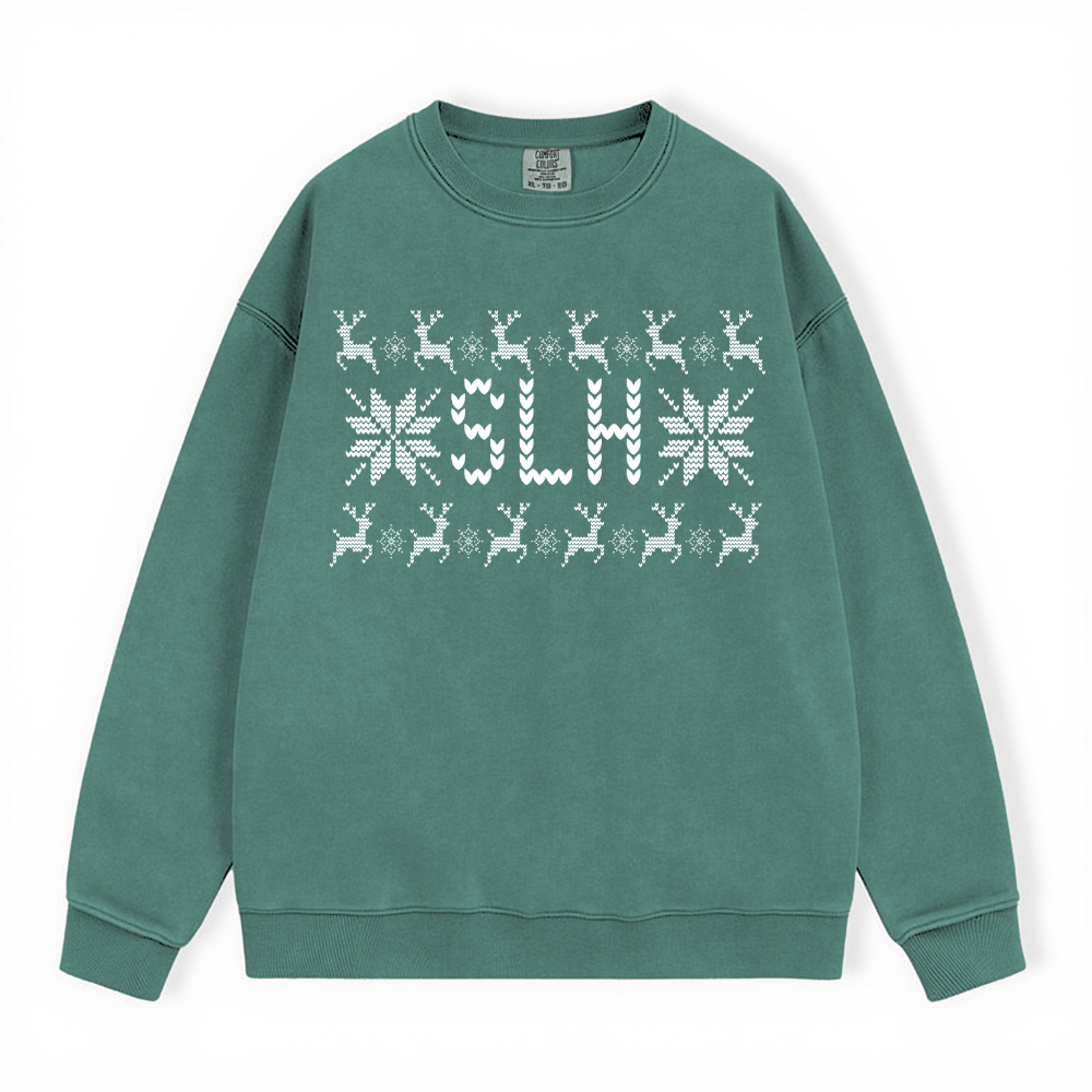SLH  UGLY SWEATER COMFORT COLORS CREWNECK