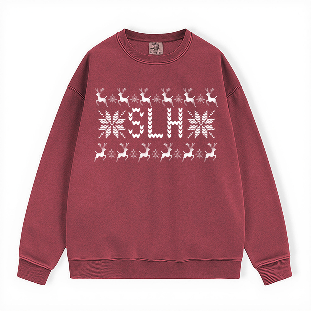SLH  UGLY SWEATER COMFORT COLORS CREWNECK